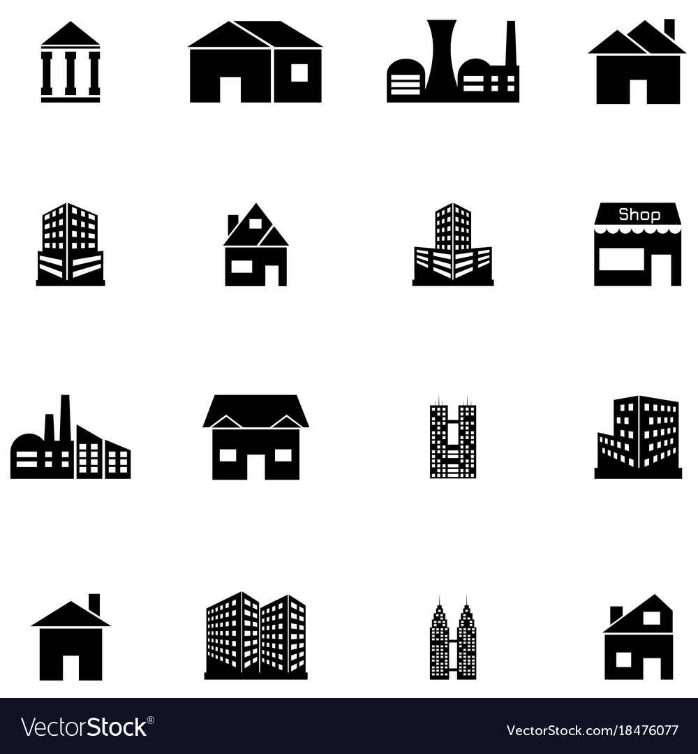 Building icon set