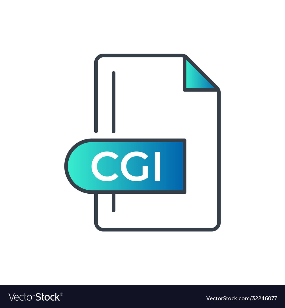 Cgi file format icon extension gradient