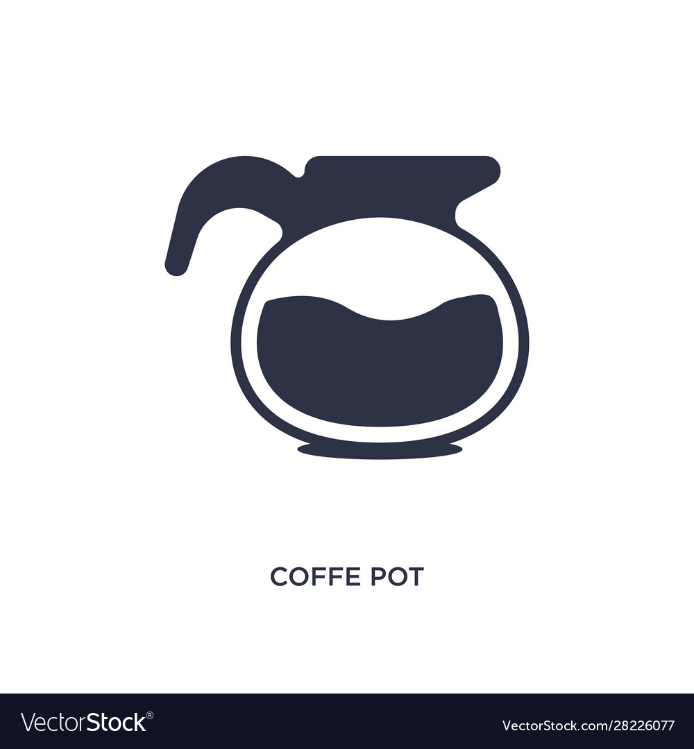 Coffe pot icon on white background simple element Vector Image