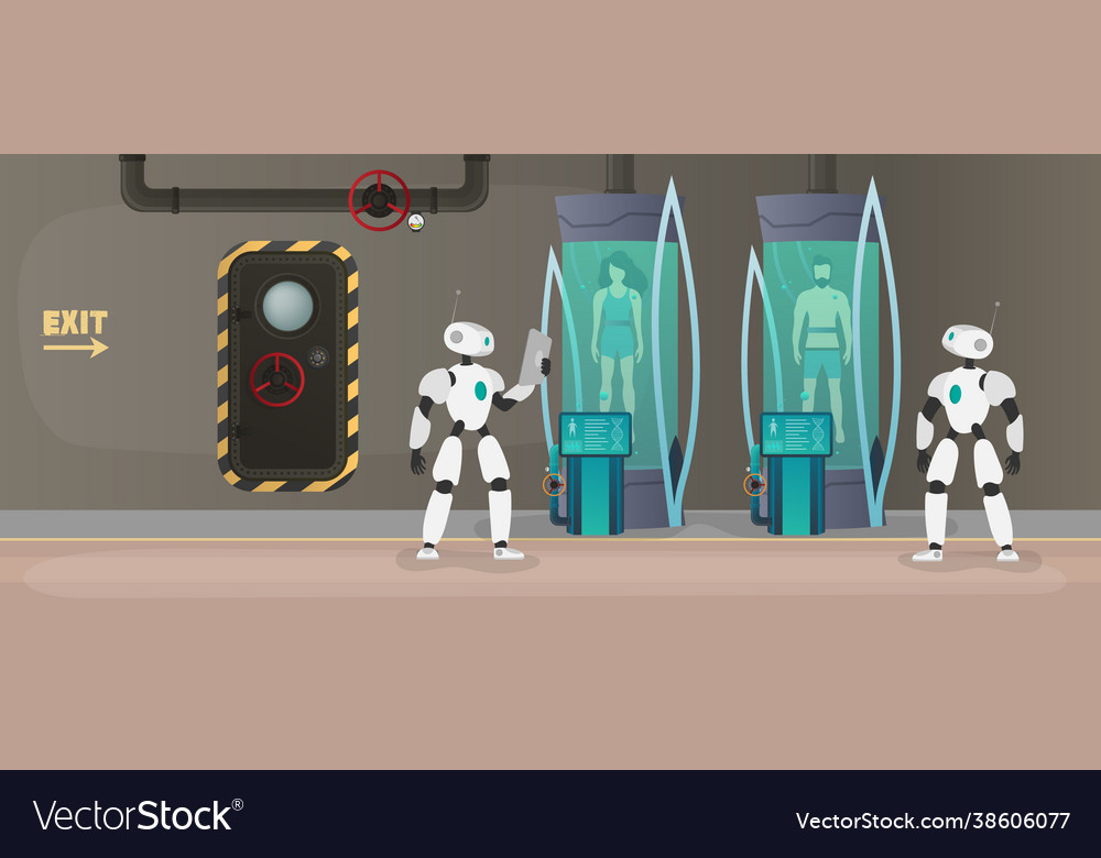 Collonization planets robot checks Vector Image Collonization planets robot checks