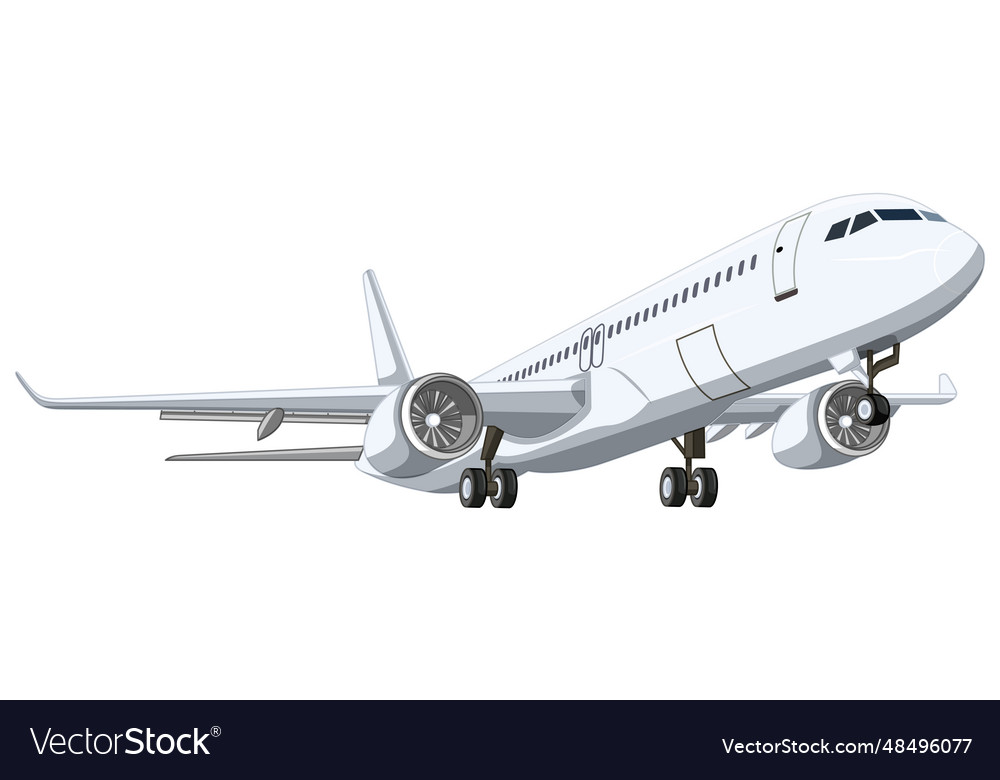 Commercial airplane taking off Royalty Free Vector Image