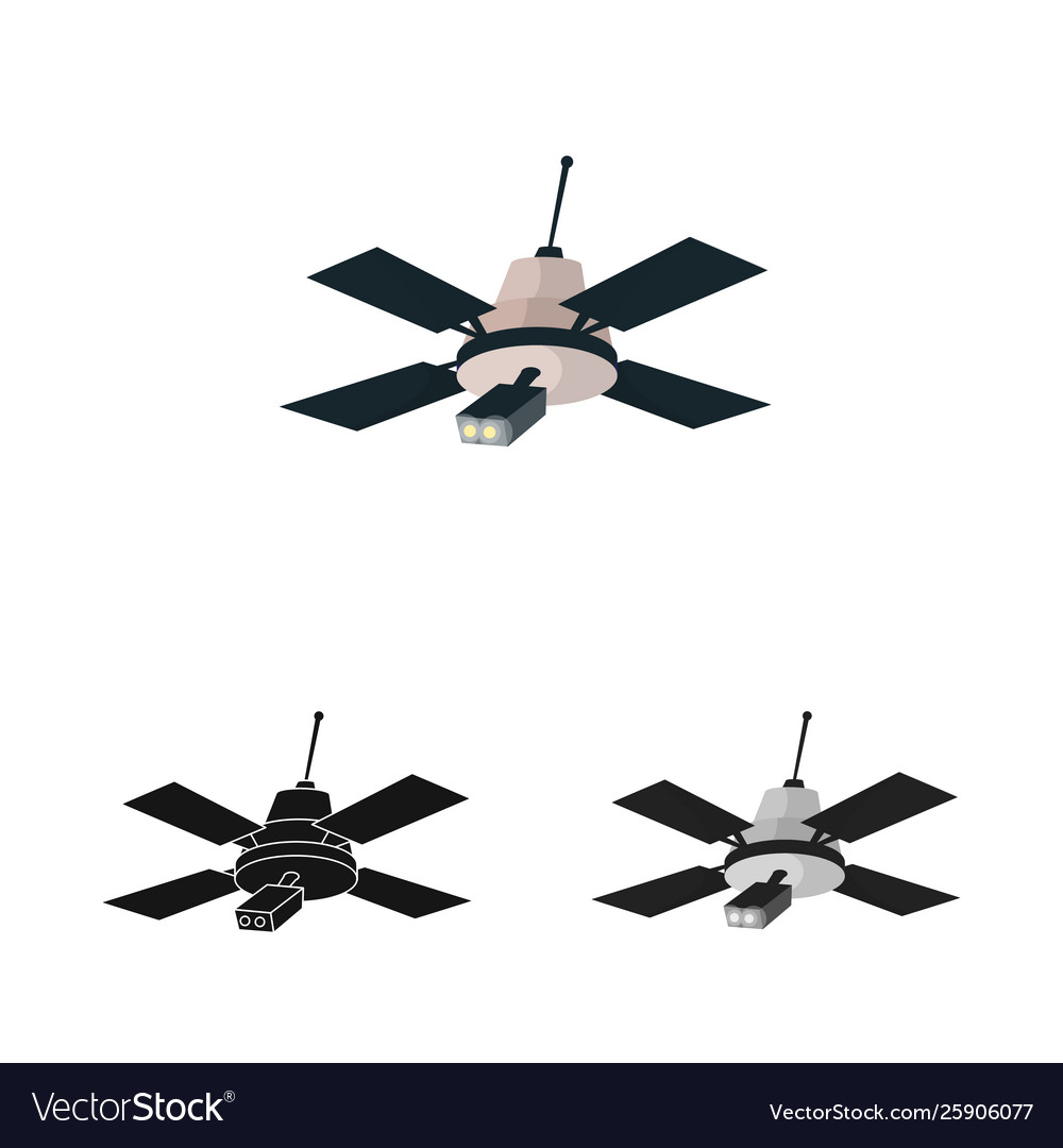 Design satellite and orbit symbol set