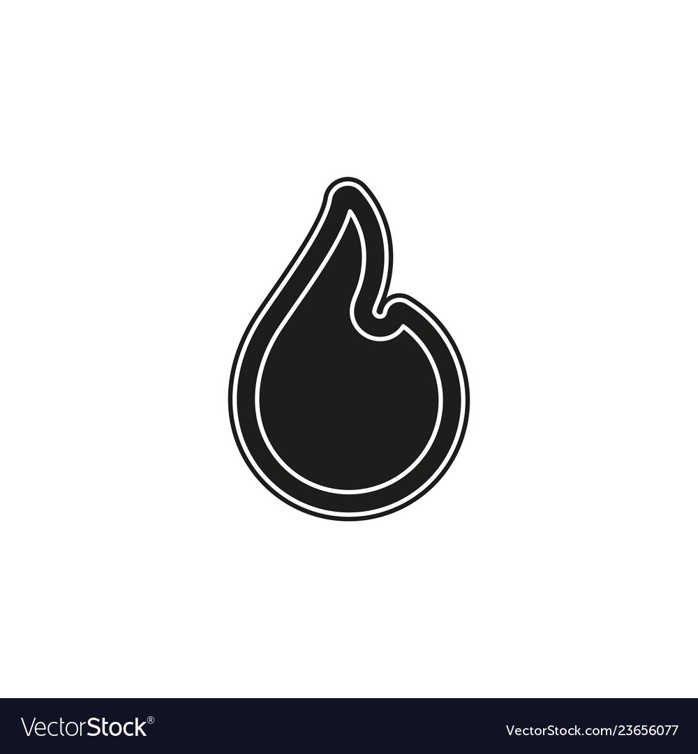 Fire flame sign - hot burn symbol isolated