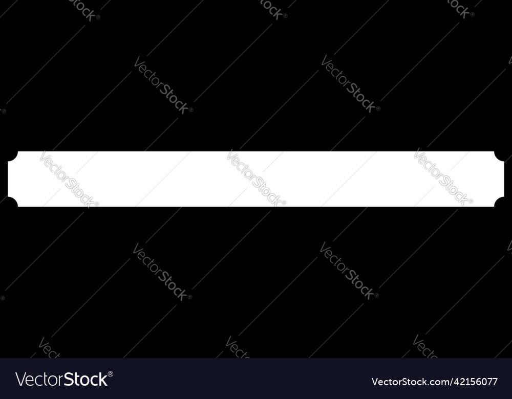 Flat banner button template shape with corner