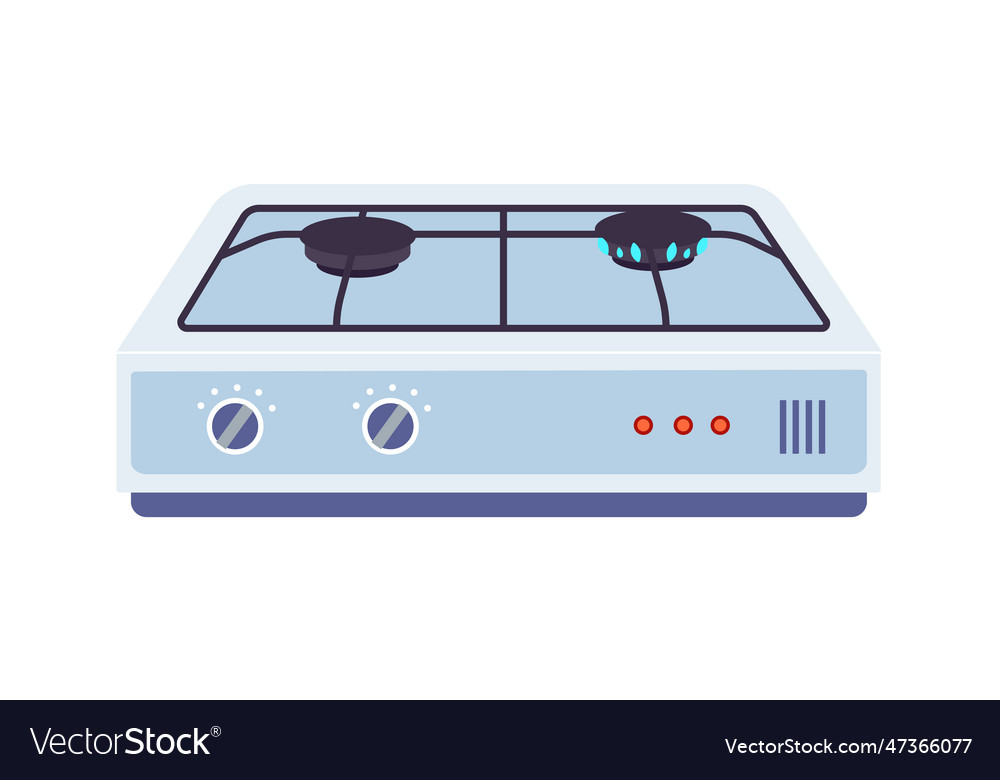 Gas cooktop appliance Royalty Free Vector Image