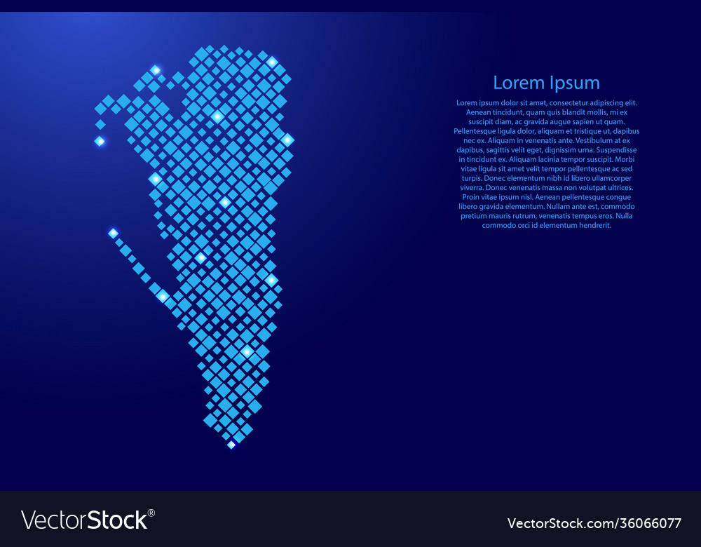 Gibraltar map from blue pattern rhombuses vector image Gibraltar map from blue pattern rhombuses