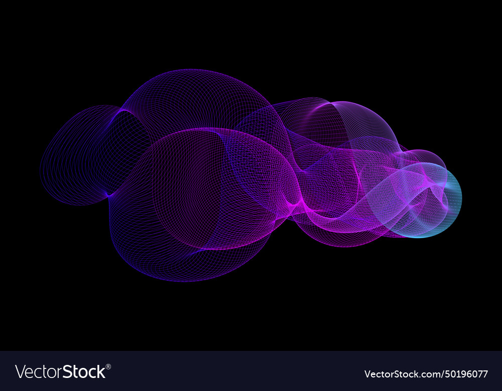 Gradient wave line blend form abstract blue vector image Gradient wave line blend form abstract blue