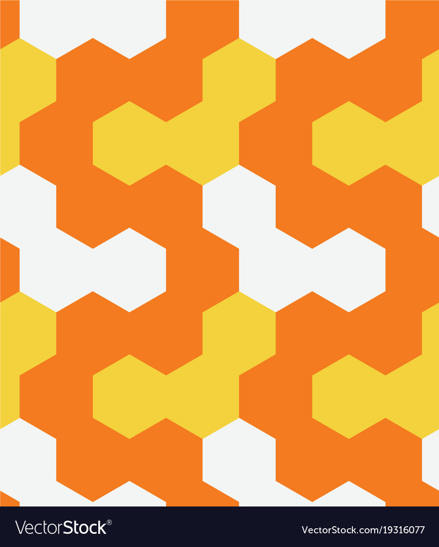 Irregular hexagon seamless pattern