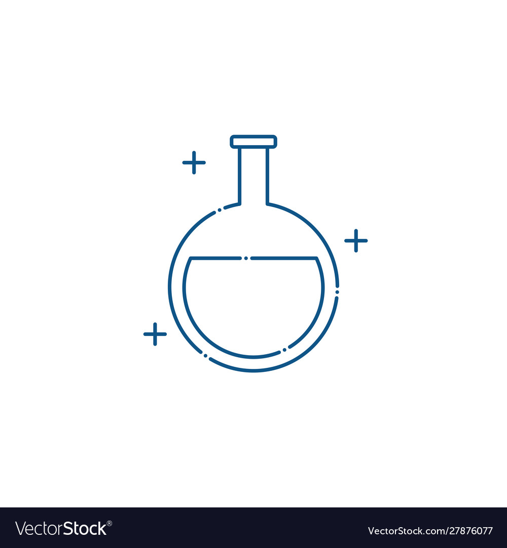 Isolated laboratory flask icon line design