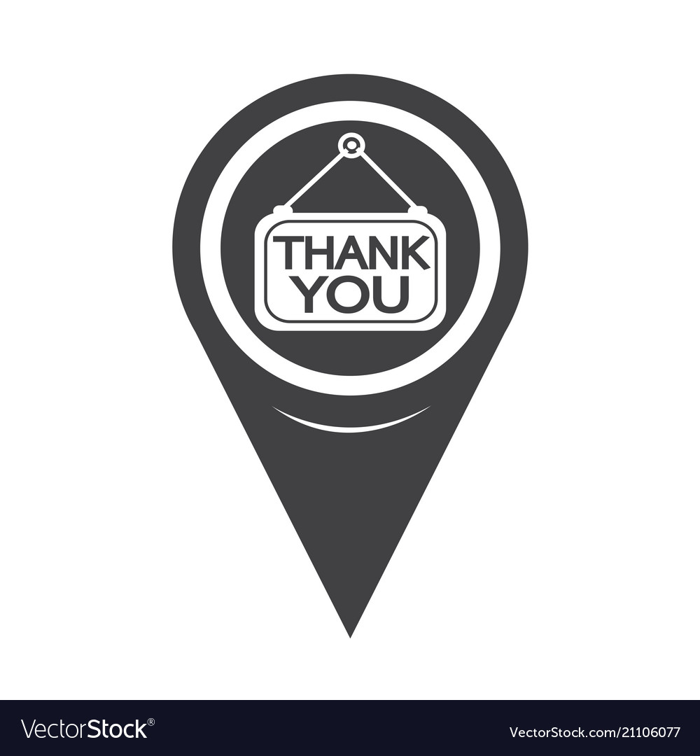 Map pointer thank you icon