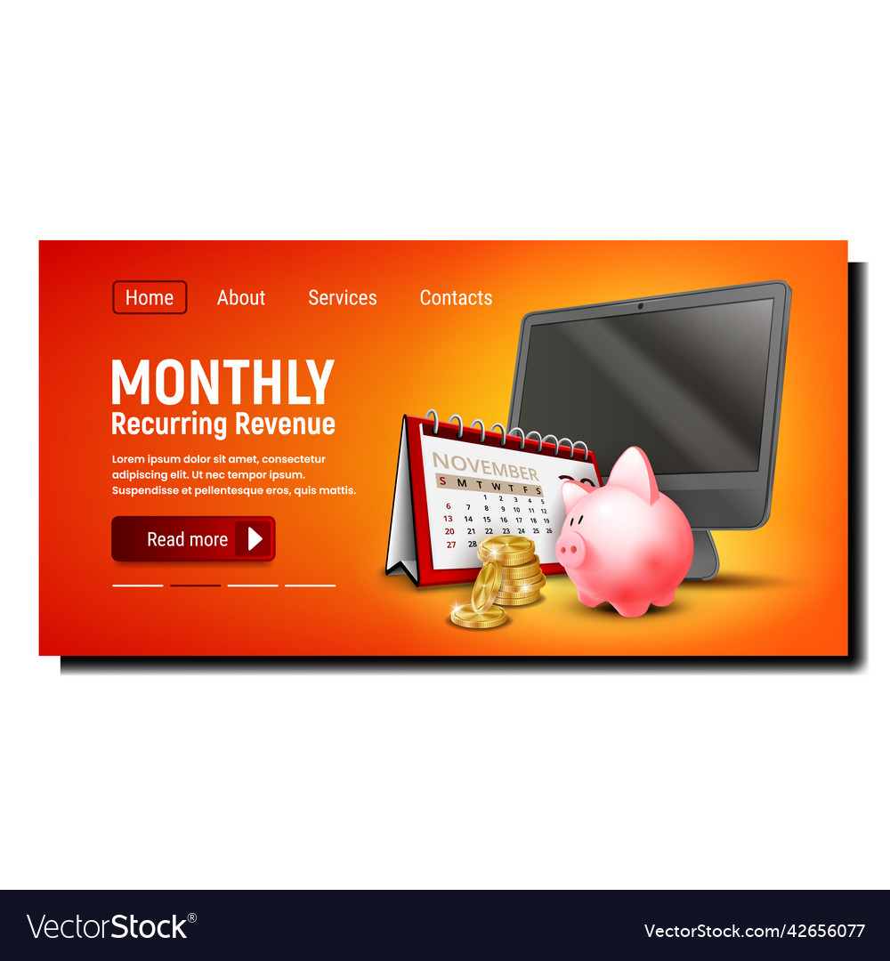 Monatlicher wiederkehrender Finanzbericht vector image Monatlicher wiederkehrender Finanzbericht