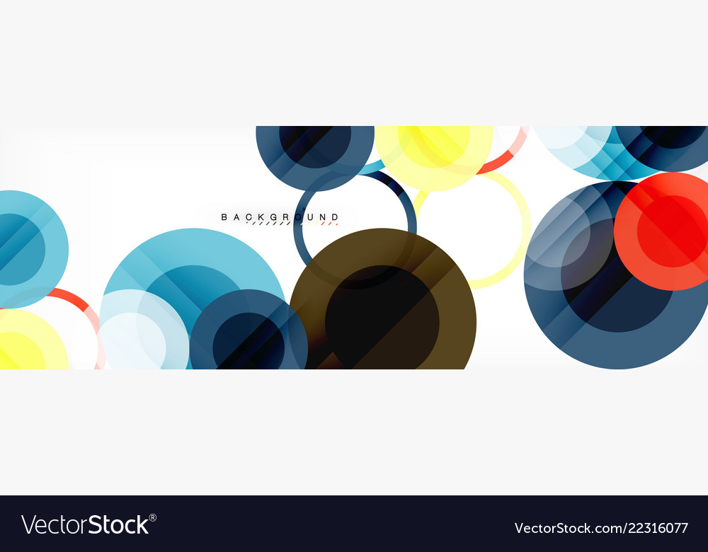 Overlapping circles design background vector image Overlapping circles design background