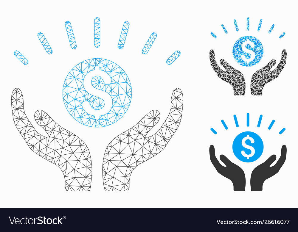Prosperity mesh 2d model and triangle Vector Image Prosperity mesh 2d model and triangle
