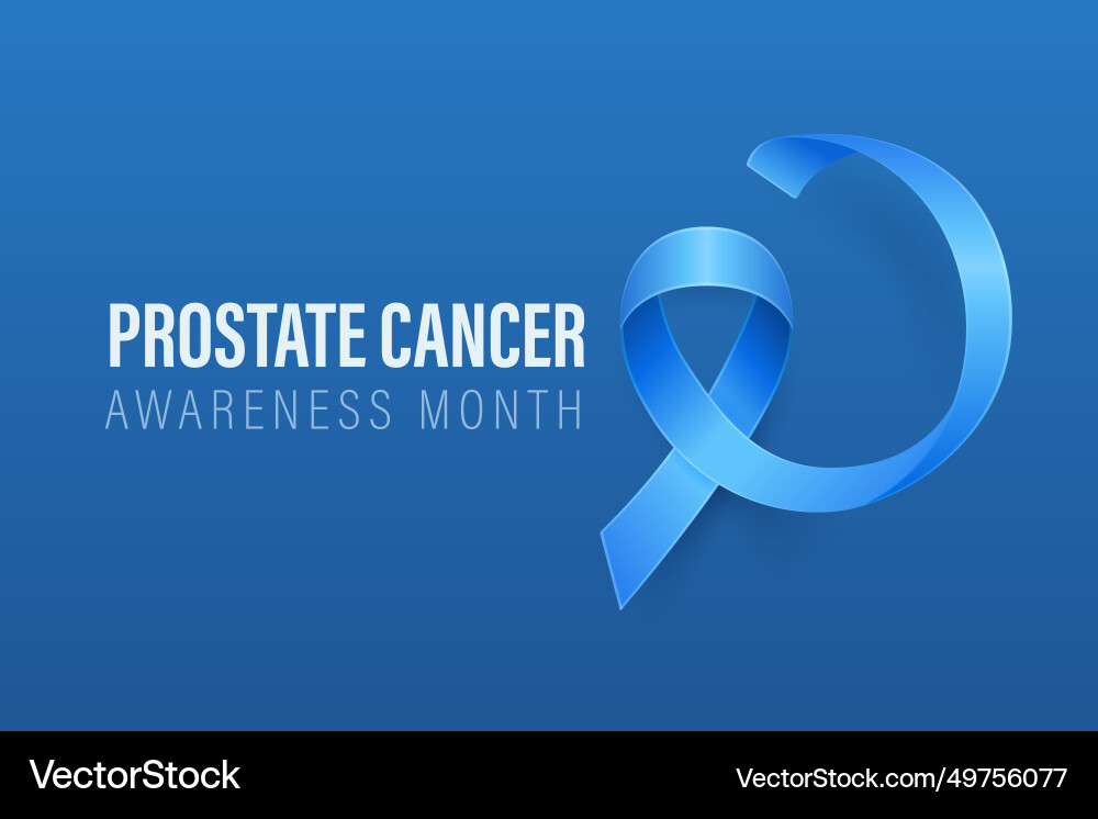 Prostate cancer banner card placard Royalty Free Vector