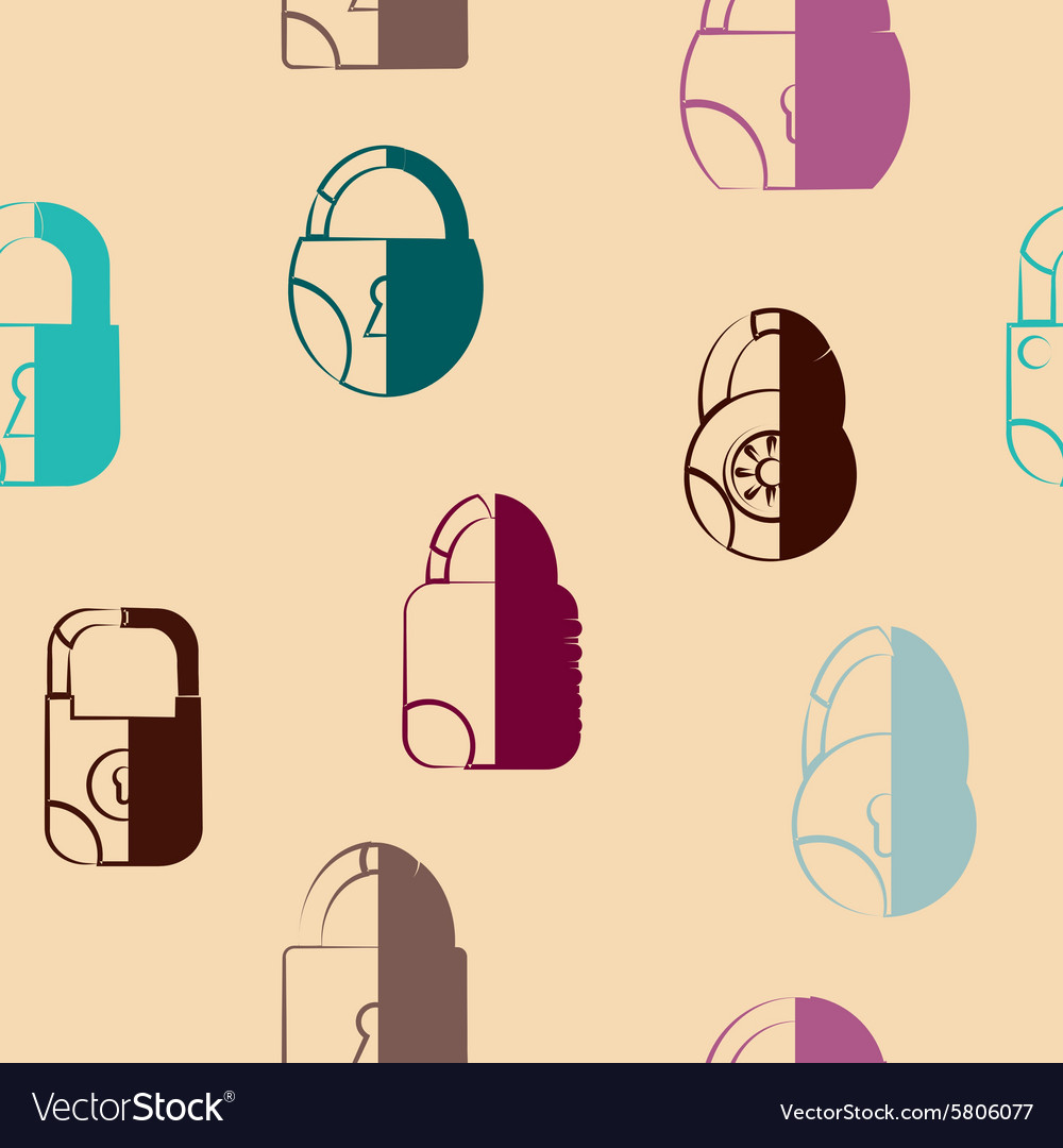 Seamless background with locks