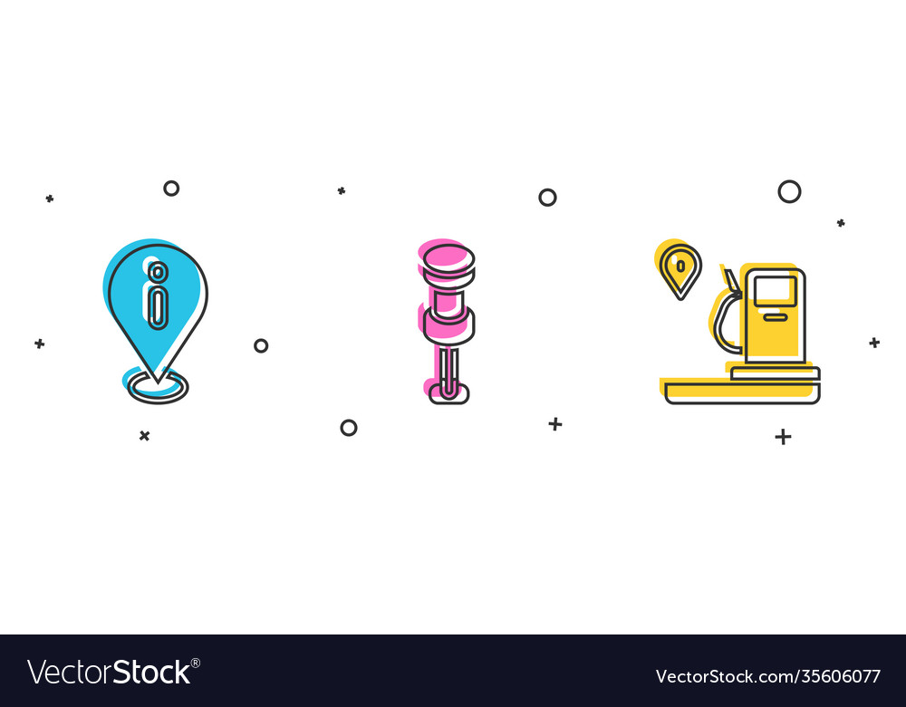 Set location with information push pin