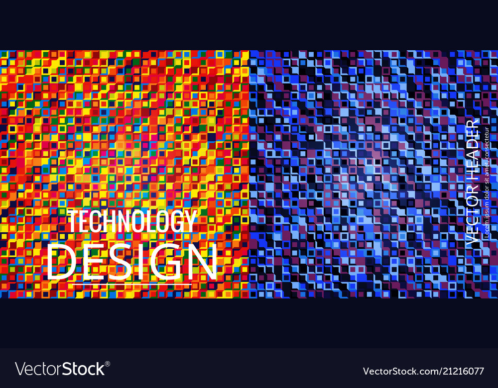 Set of abstract triangle pattern background vector image Set of abstract triangle pattern background