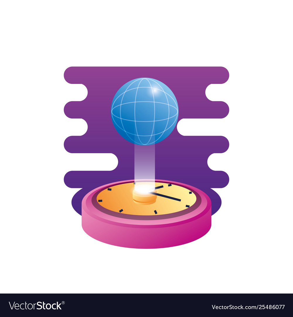 Sphere planet browser with time clock