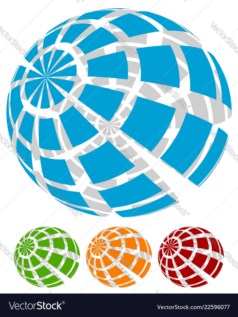 Sphere with grid of squares textured 3d