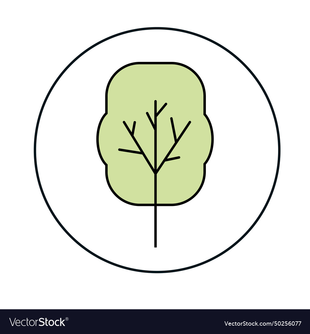 Tree linear color icon
