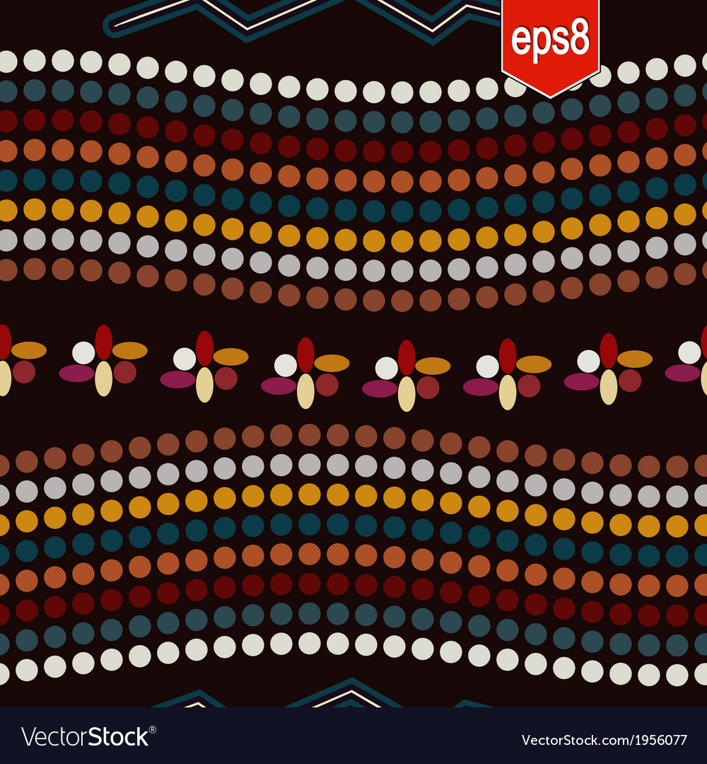 Tribal seamless pattern with circles