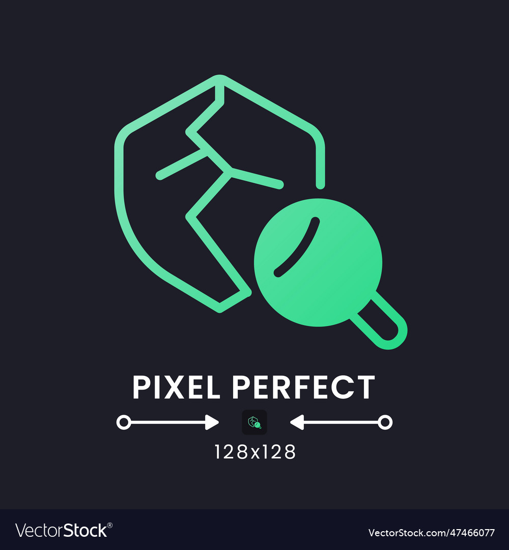 Vulnerability scanning green solid gradient vector image Vulnerability scanning green solid gradient