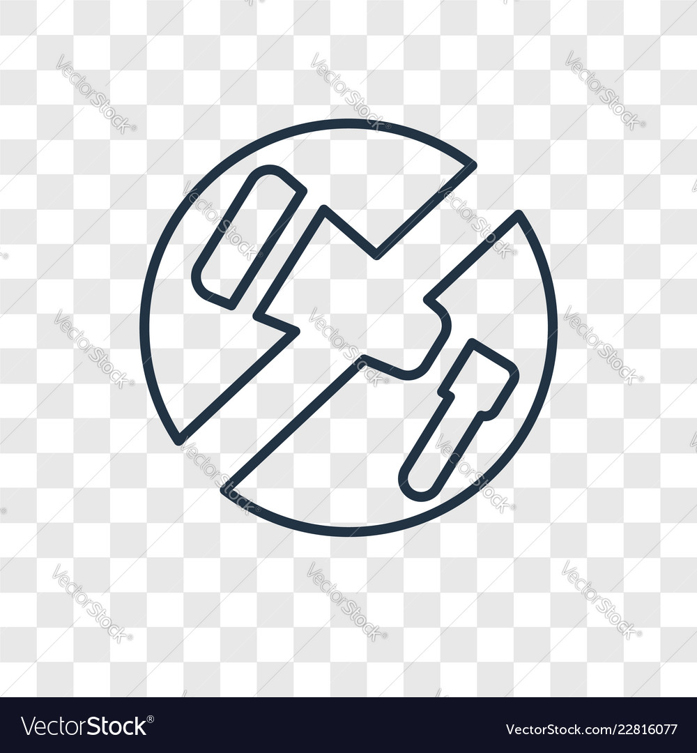 Warning concept linear icon isolated vector image Warning concept linear icon isolated