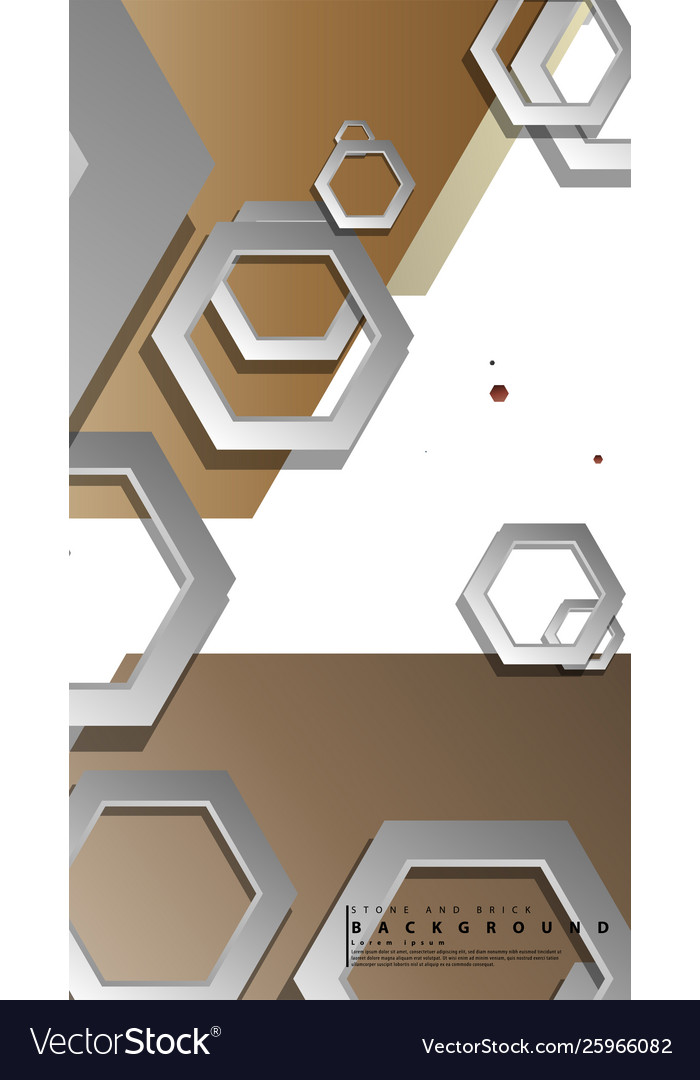 Abstract geometric backgrounds with hexagon stone