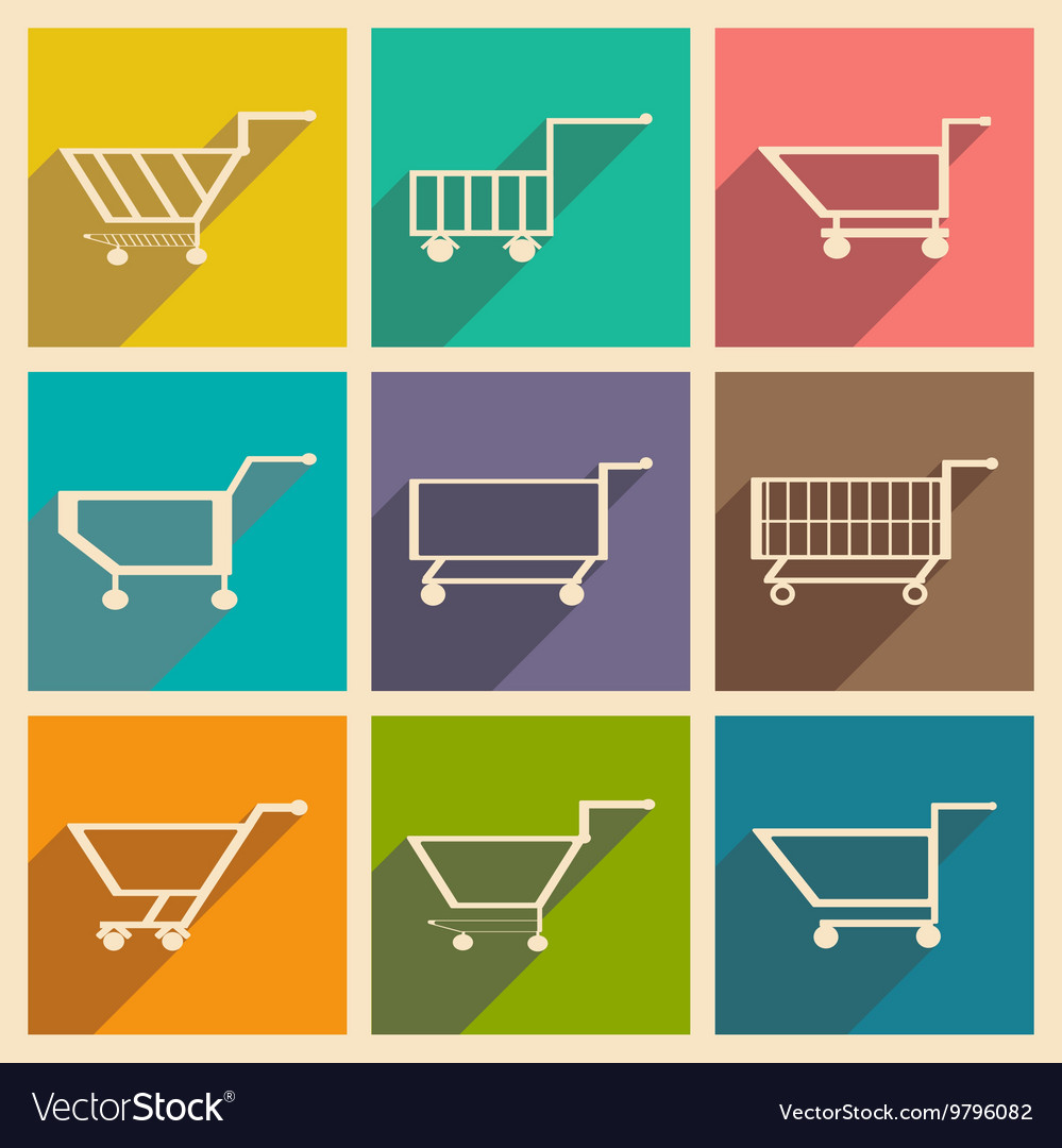 Flat with shadow concept and mobile application