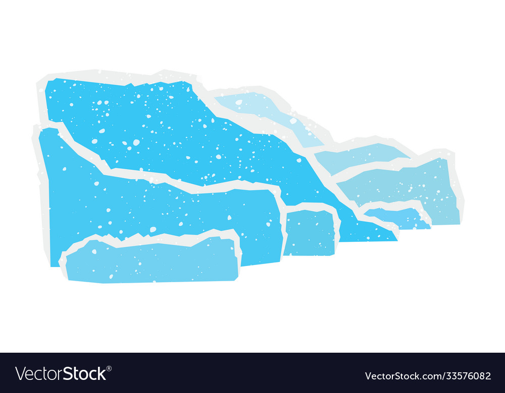 Isebergs with angular edges in flat style Vector Image Isebergs with angular edges in flat style