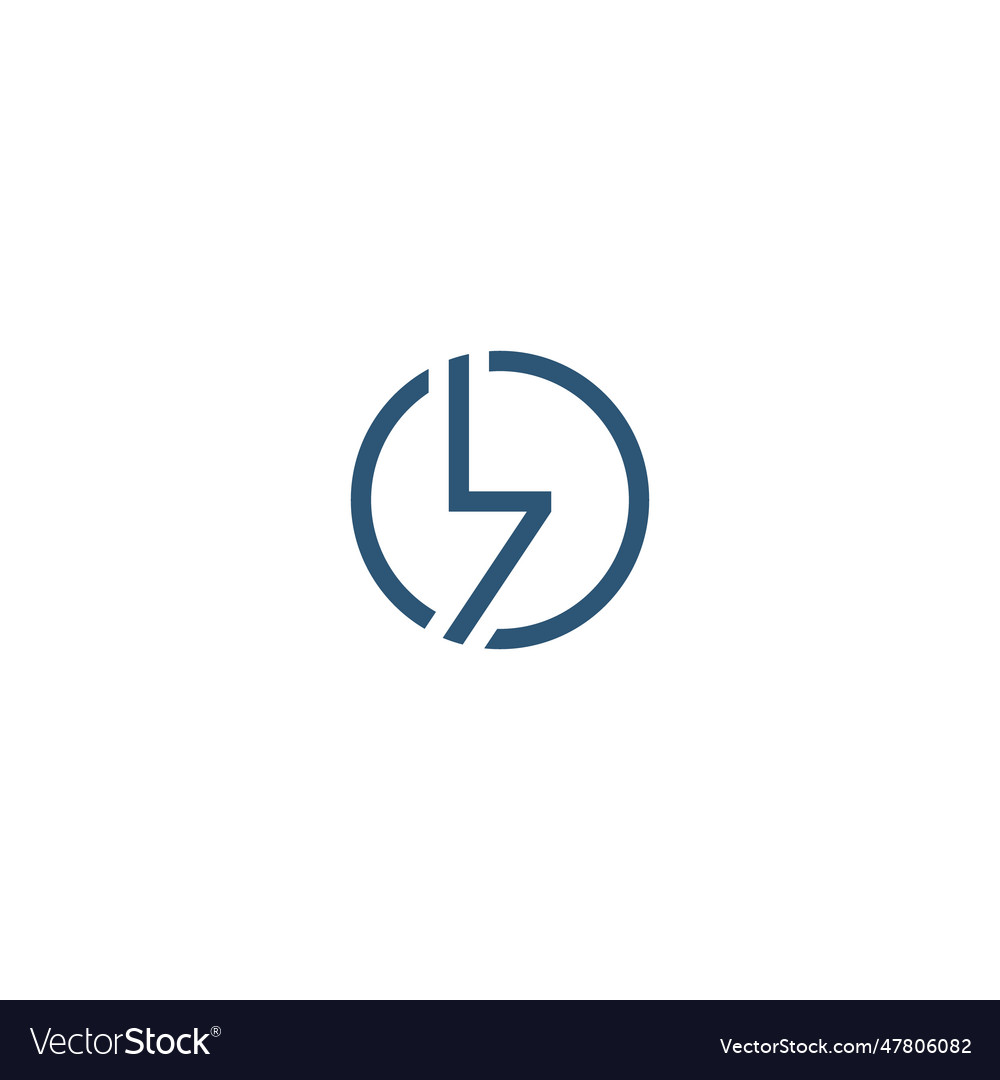 L7 circle logo design Royalty Free Vector Image