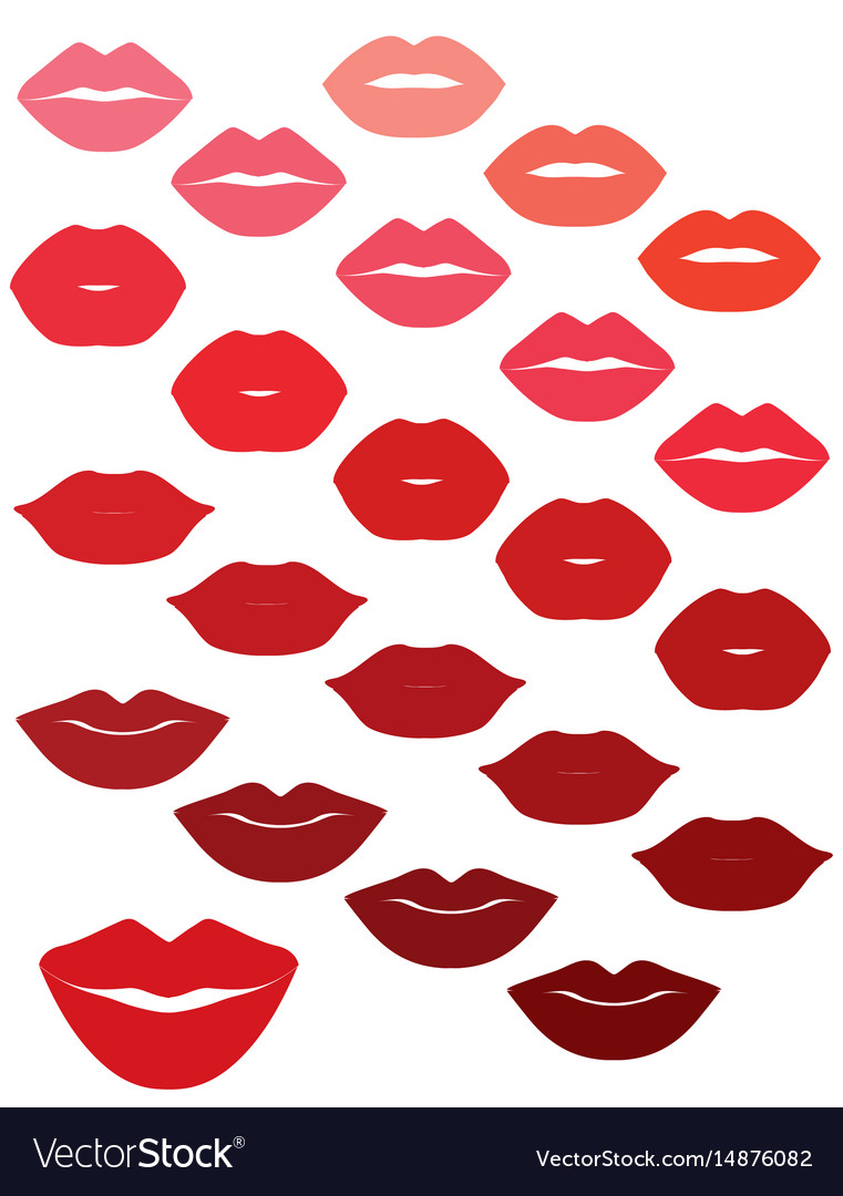 Lips set design element