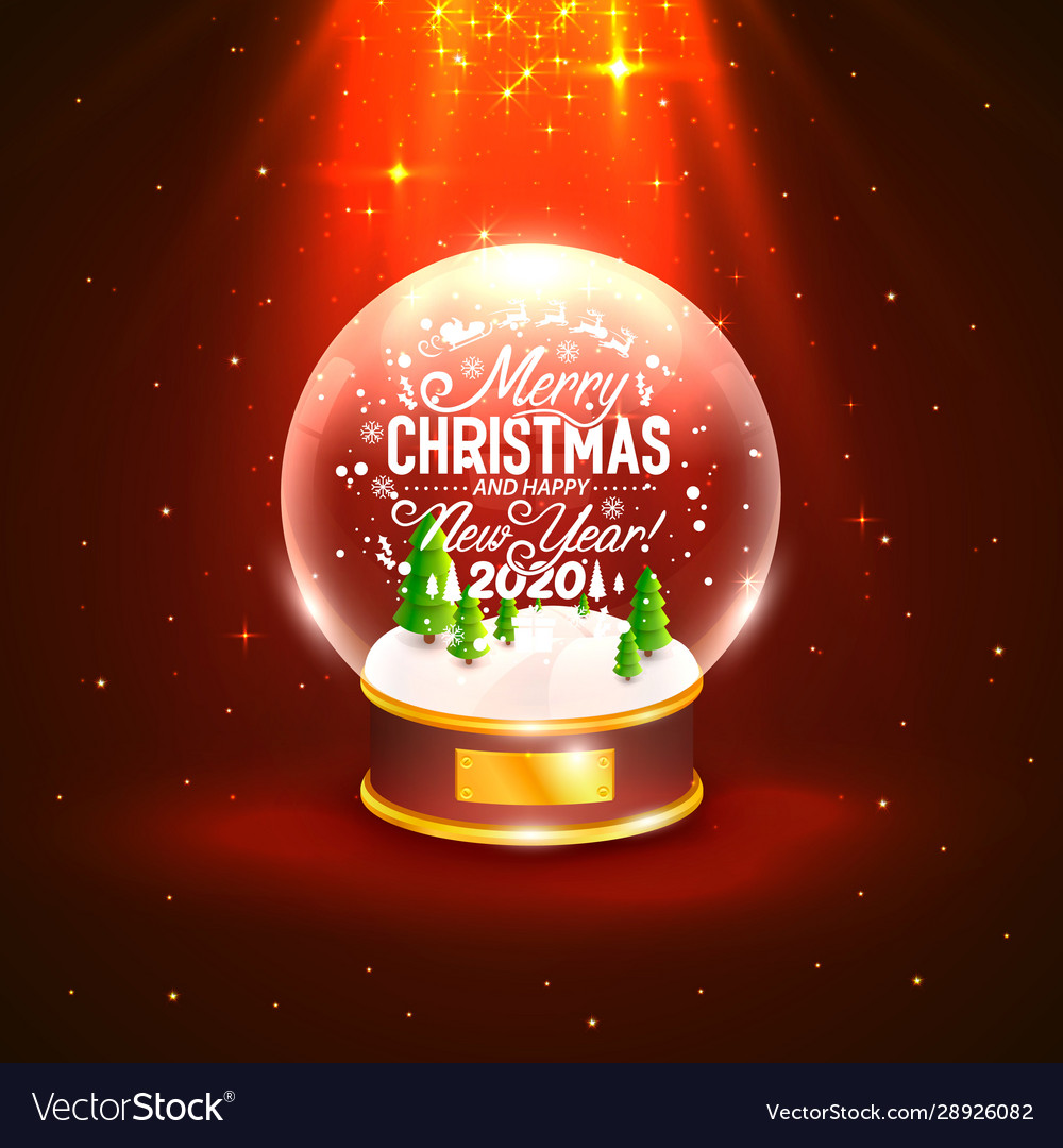 Merry christmas and happy new year 2020 Vector Image Merry christmas and happy new year 2020