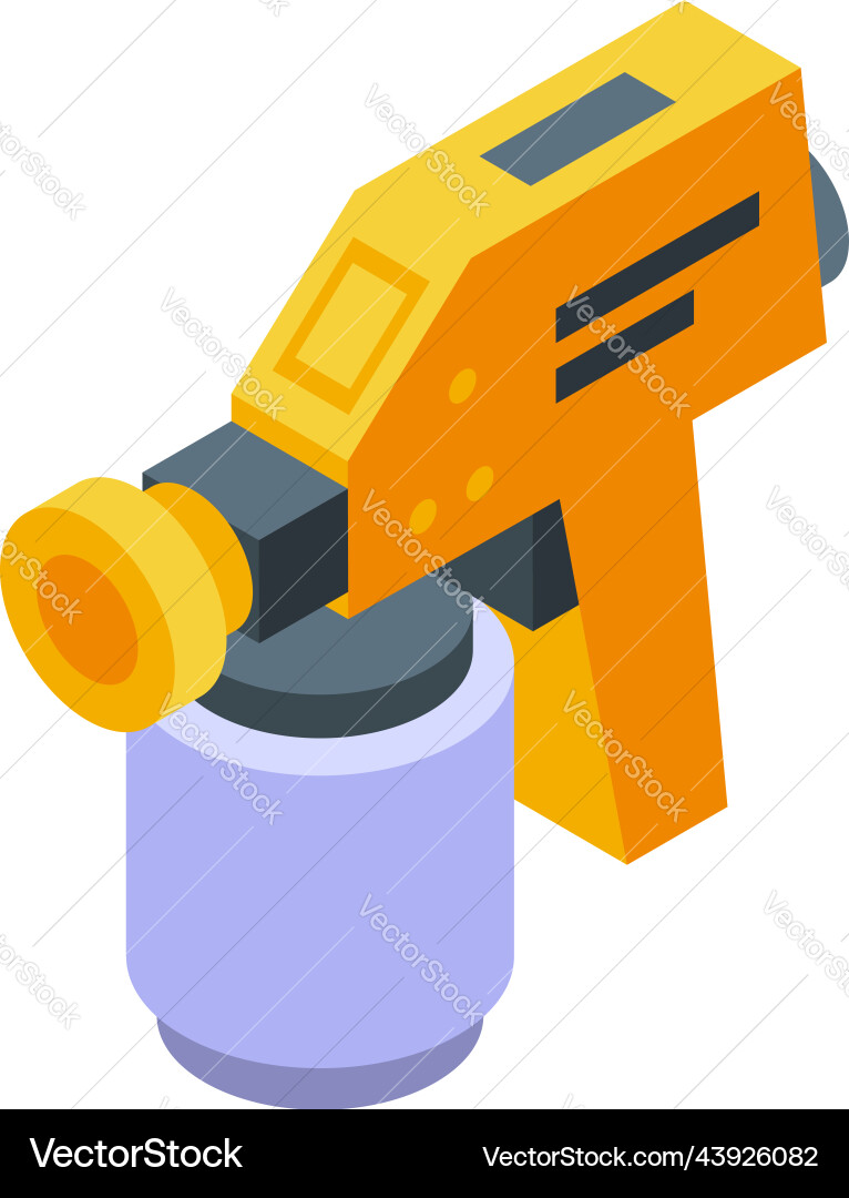 Paint equipment icon isometric gun sprayer Vector Image