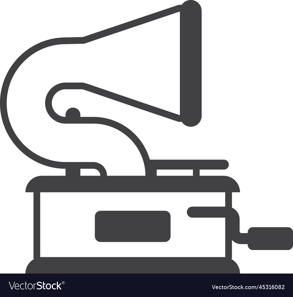 Record player in minimal style vector image Record player in minimal style