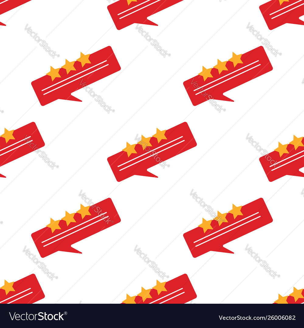 Review rating bubble speeches seamless pattern vector image Review rating bubble speeches seamless pattern