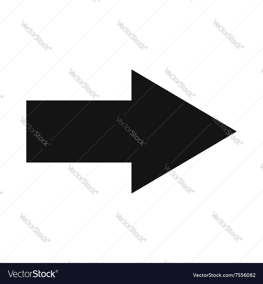 Right Arrow Black Simple Icon Royalty Free Vector Image