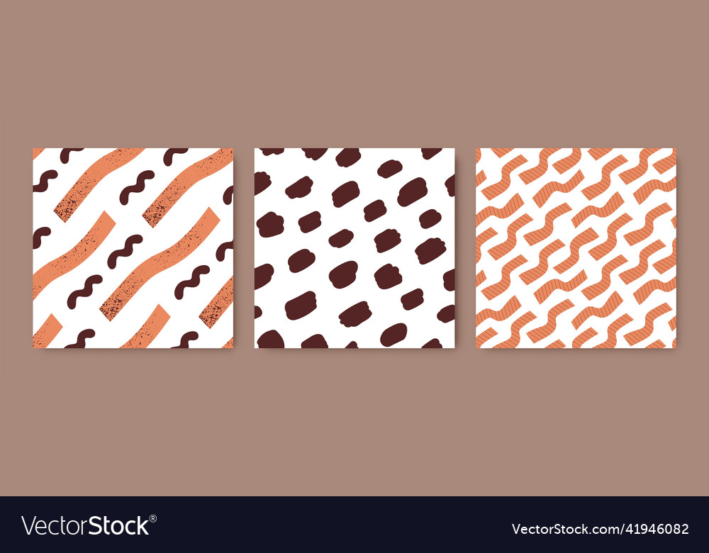Seamless textures with abstract patterns modern vector image Seamless textures with abstract patterns modern