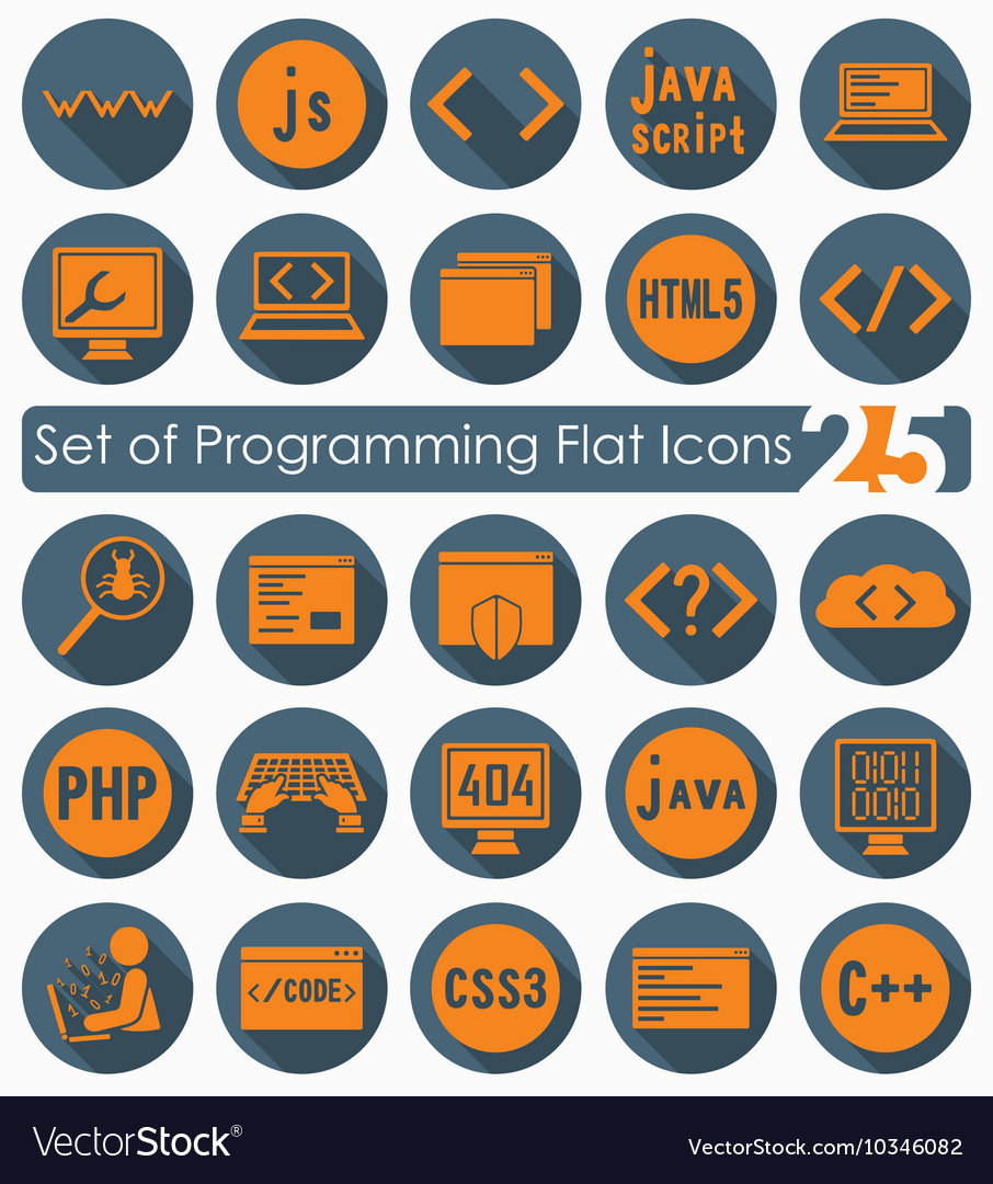 Set of programming icons