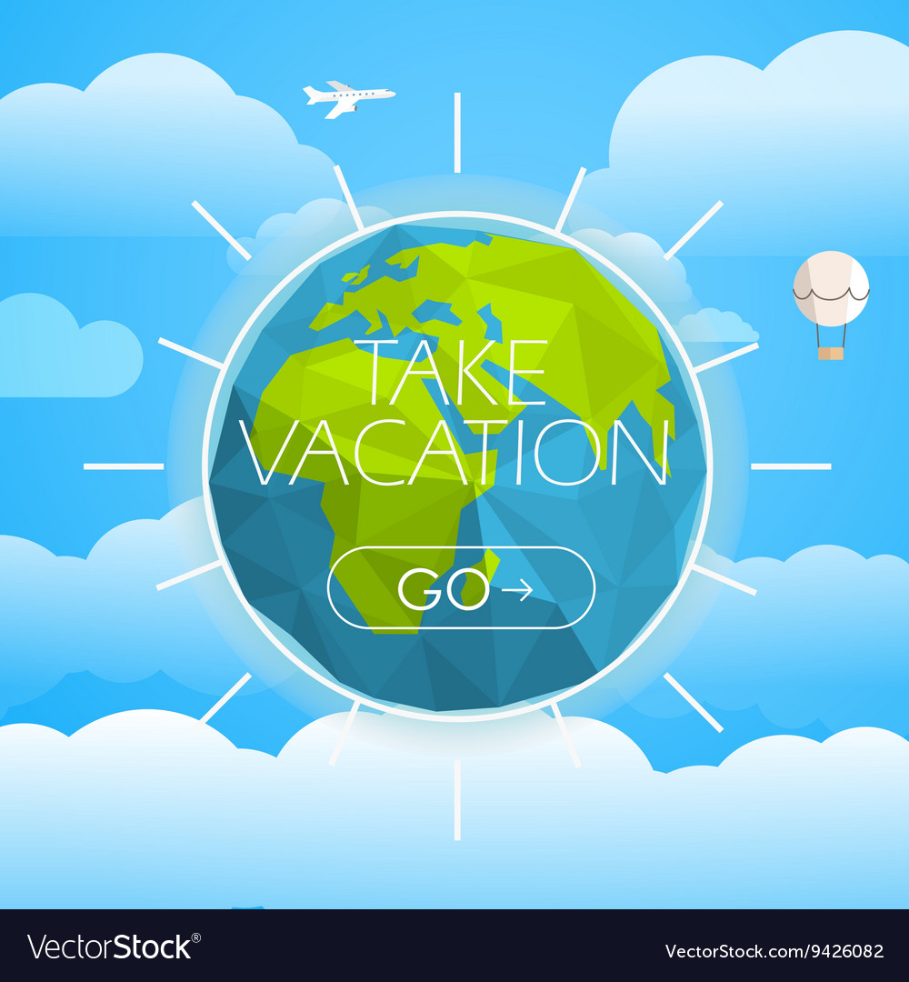 Vacation travelling concept travel take va Vector Image