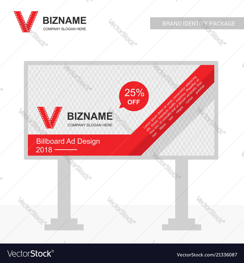 Unternehmen Bill Board Anzeigen Design mit Video-Logo