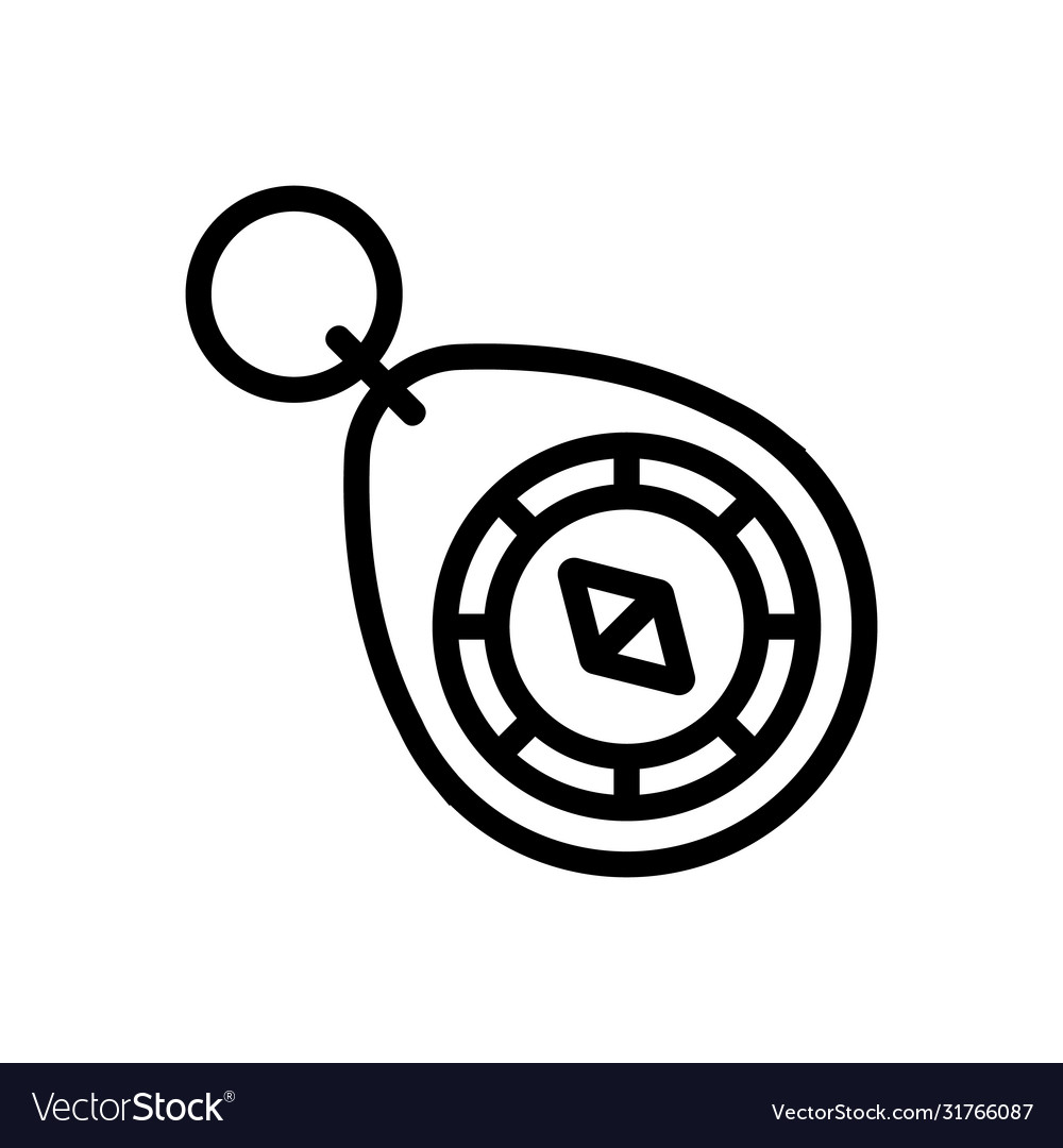 Compass trinket icon outline