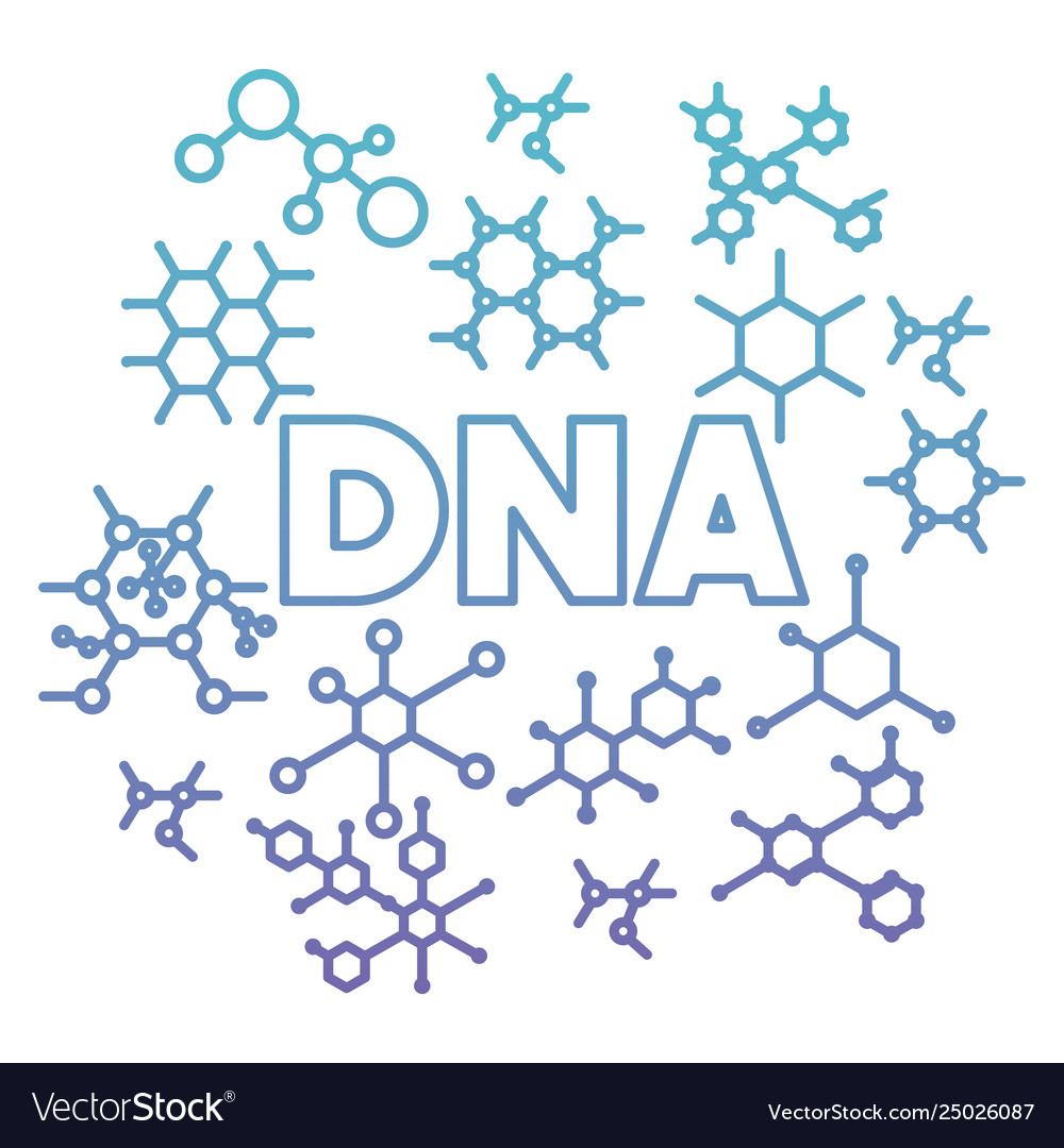 Dna structure molecular pattern background Vector Image Dna structure molecular pattern background