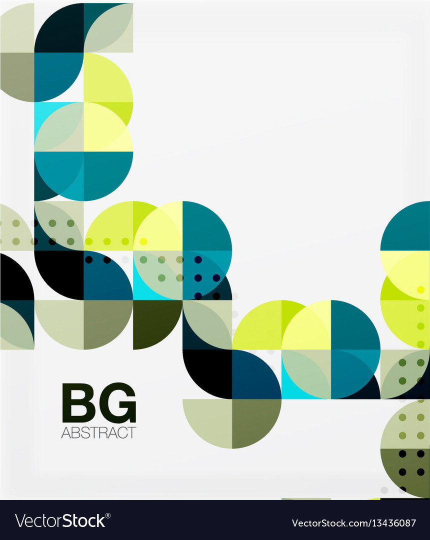 Geometric circle abstract background vector image Geometric circle abstract background