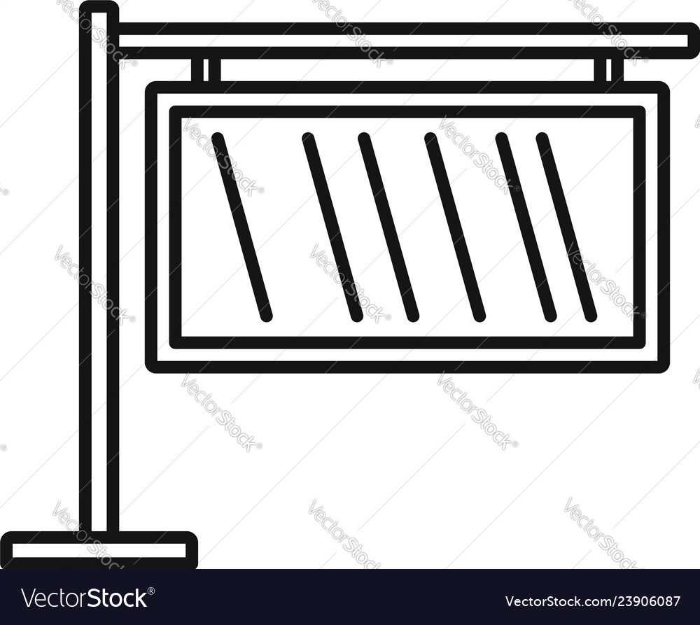 Glass City Light Banner Icon Outline Style Vector Image