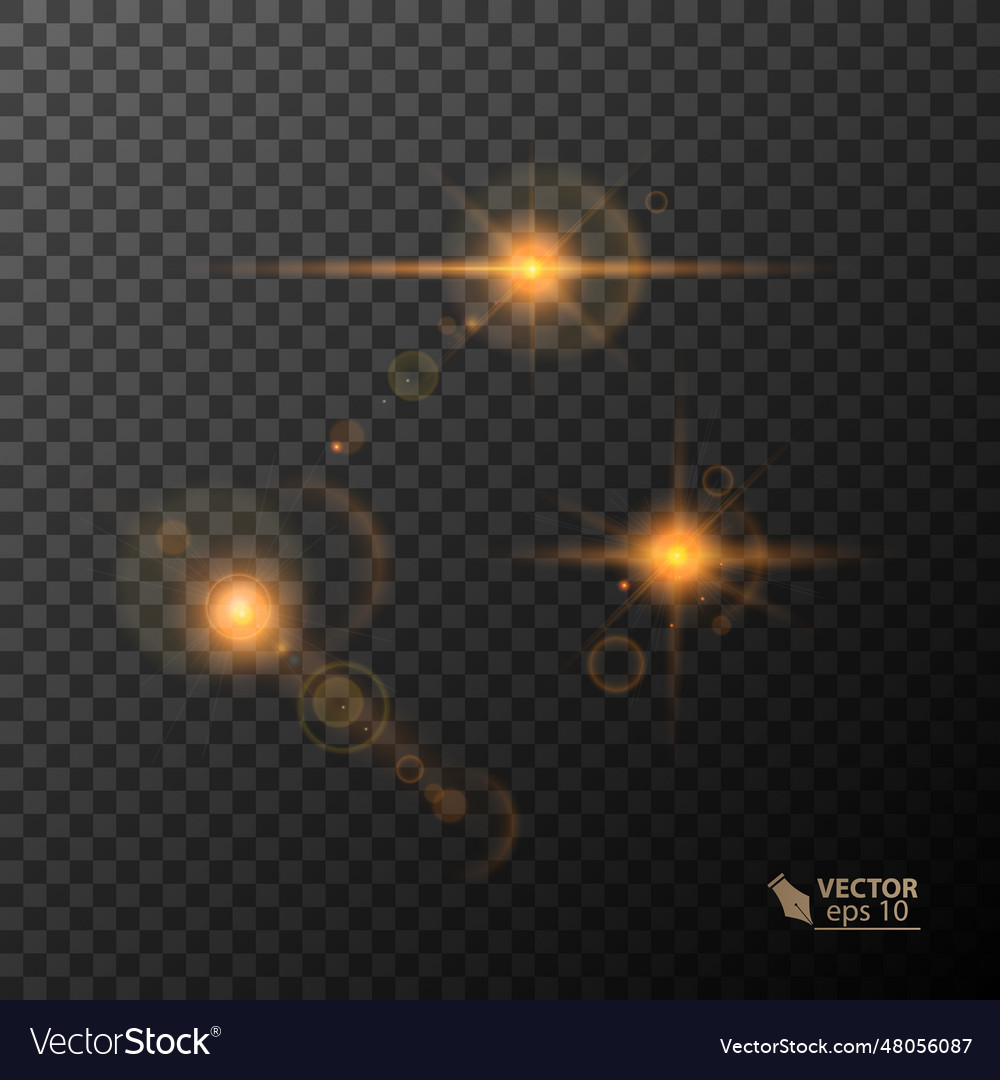 Glanzlichter und Sterne auf transparentem Hintergrund vector image Glanzlichter und Sterne auf transparentem Hintergrund
