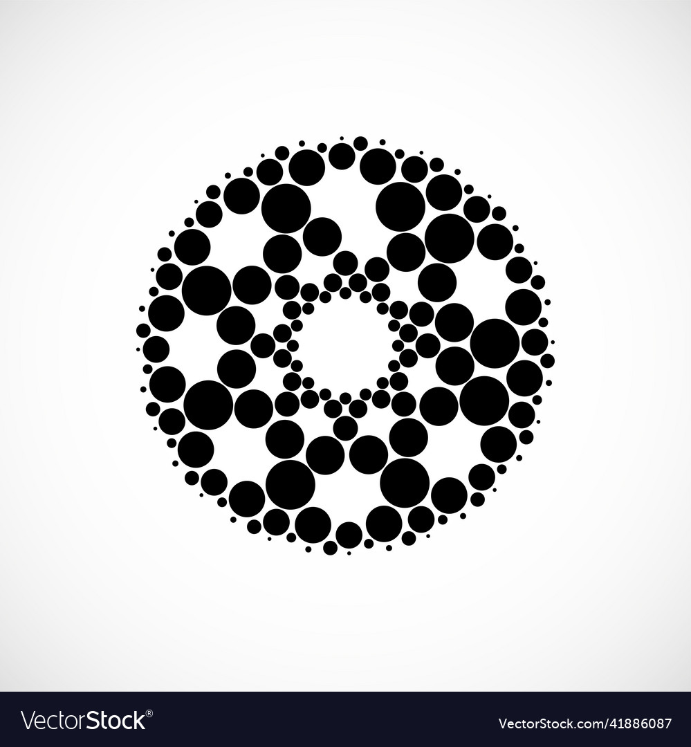 Halftone dotted circles dots in circular form Vector Image Halftone dotted circles dots in circular form