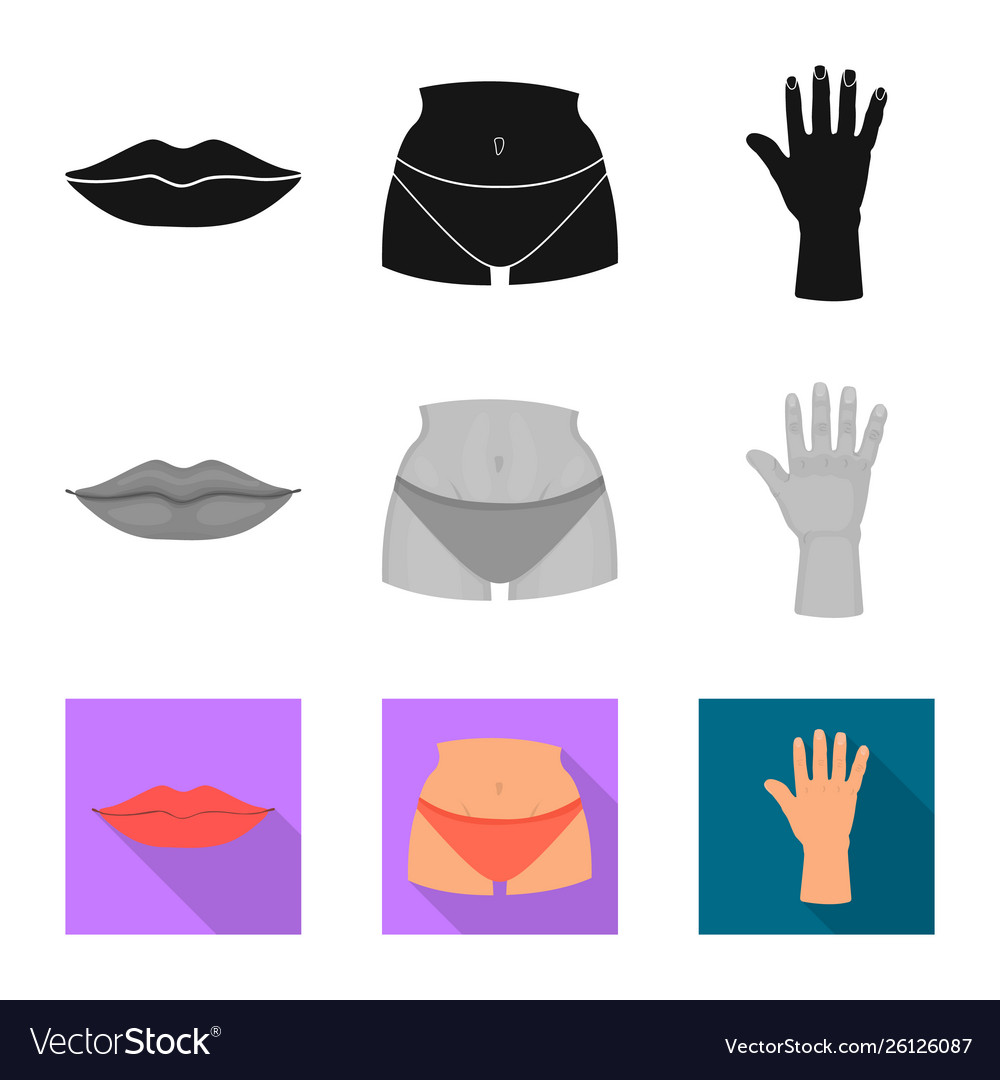 Isolated object body and part sign collection