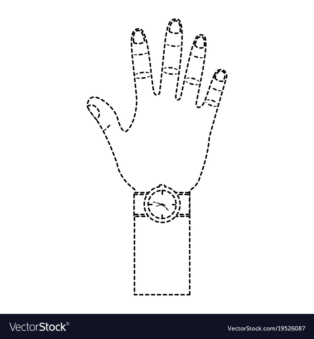 Opened hand palm counting fingers number five