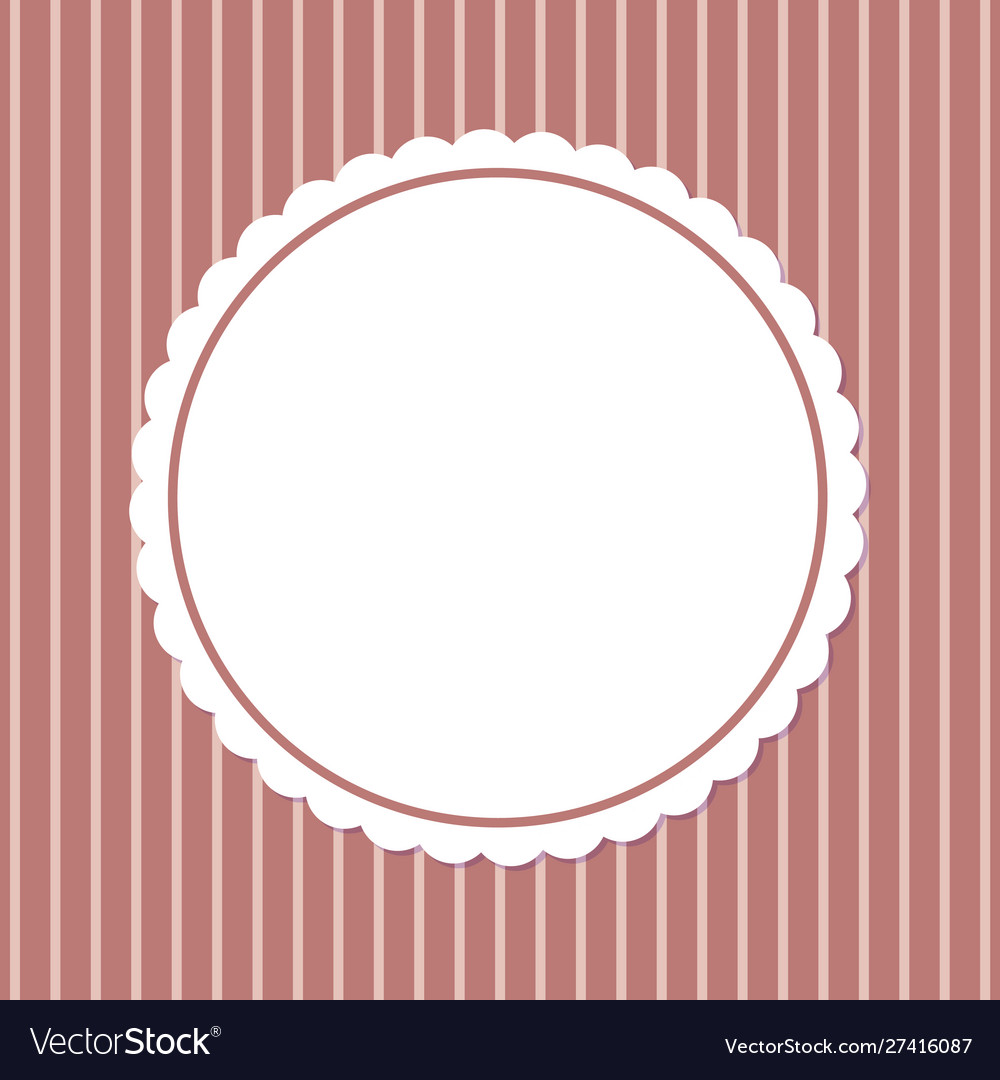 Retro photoframe spare place in round frame Vector Image Retro photoframe spare place in round frame